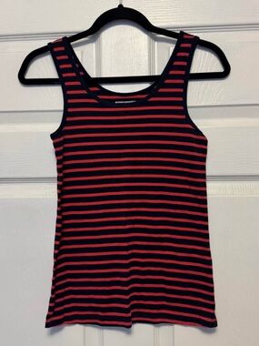Amazon Essentials Women’s Navy and Red Striped Tank Top